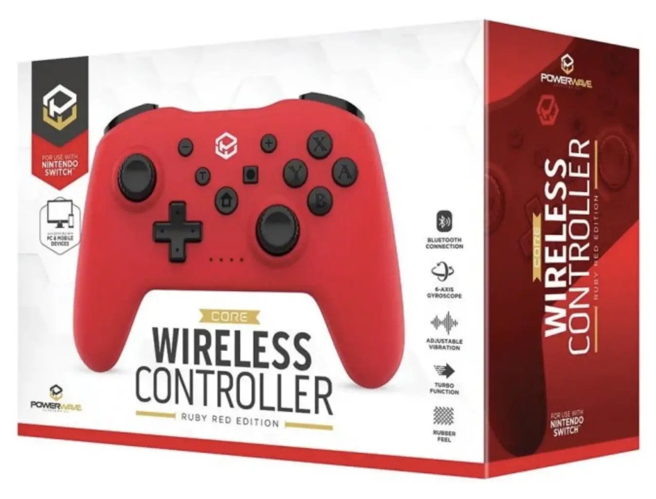 Powerwave Nintendo Switch Wireless Controller - Ruby Red by Accessories