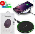 15W Qi Wireless Fast Charger Charging High Quality Pad For Apple iPhone Samsung Galaxy Google Pixel (Black) by PHONE CHARGERS
