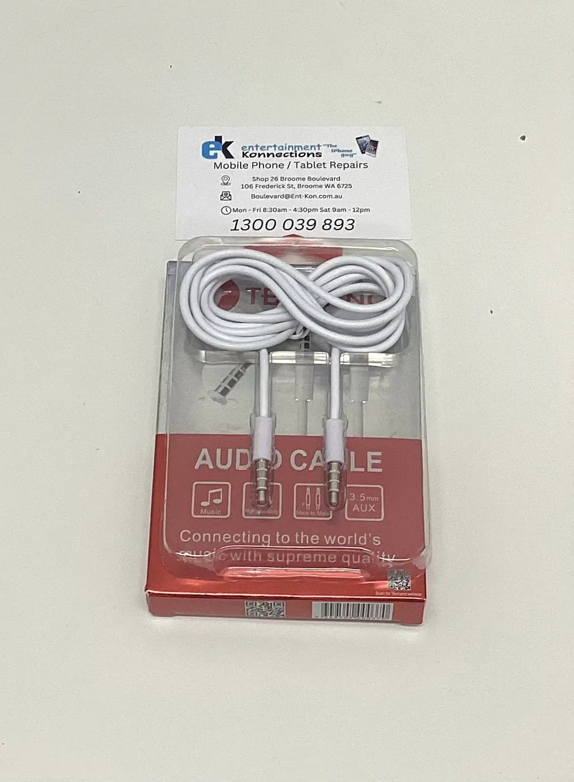 Techano Audio Cable 3.5MM to 3.5MM AUX 1.5M by AUDIO ADAPTERS