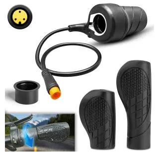 3 Pin Male E-Bike Half-Twist Throttle, Scooter Throttle Grip Half Throttle for Electric Bike E Scooter, Throttle Handle Universal by BIKE / E-BIKE PARTS