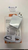 (EOL) Comsol (Klik) 100W USB-A & USB-C Dual Port GaN Wall Charger - White by PHONE CHARGERS