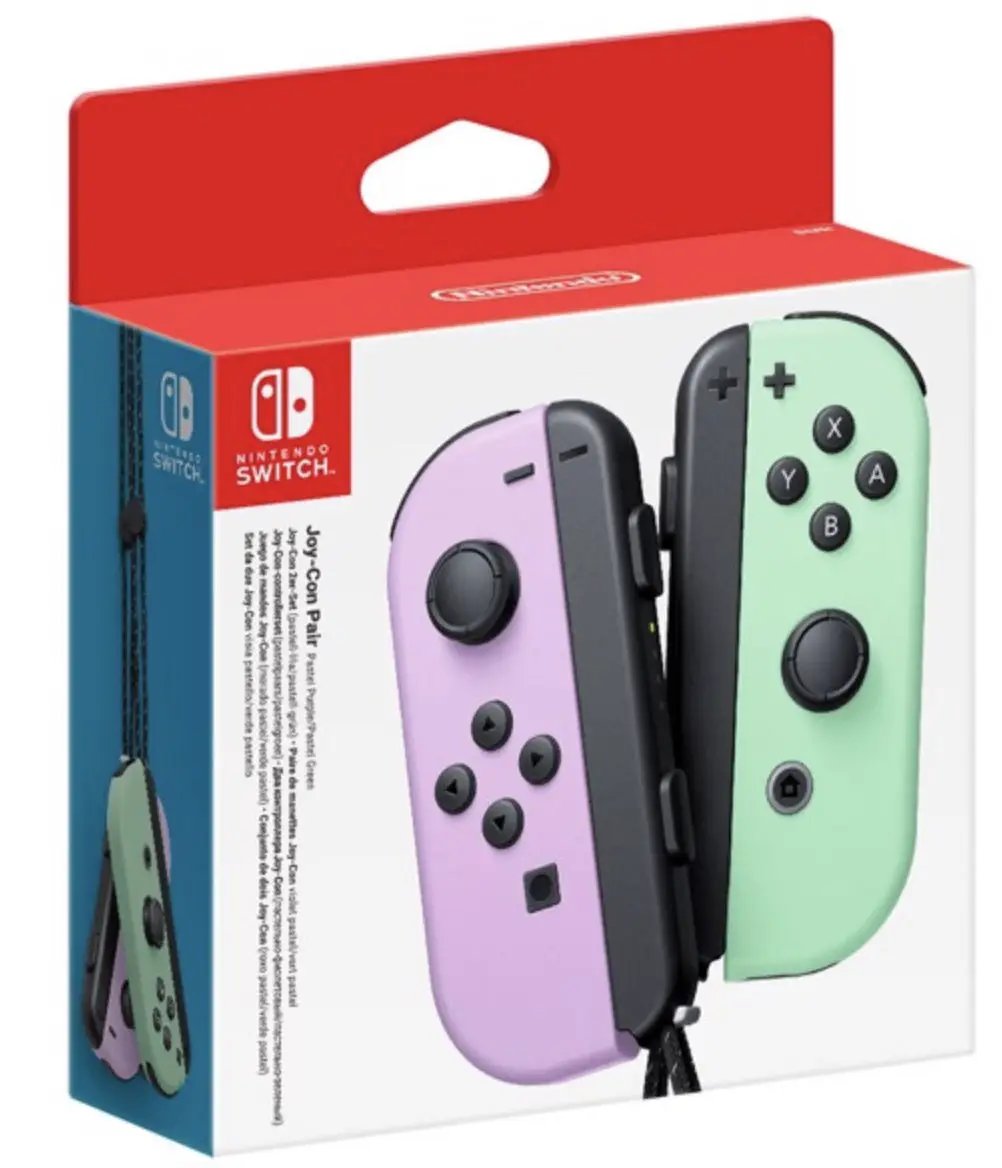Nintendo Switch Joy Con Pair - Pastel Purple and Pastel Green by Accessories