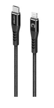 Comsol 3m USB-C to Lightning Cable Reinforced with Aramid Fibre - Black by PHONE CABLES