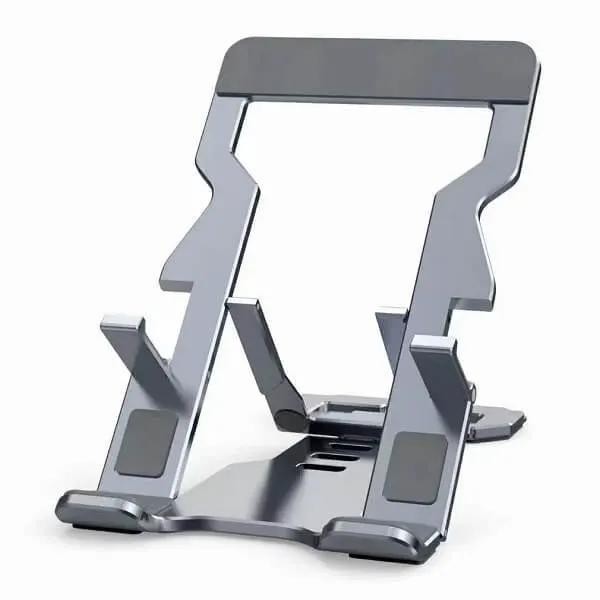 Universal Adjustable Aluminum Foldable Ultra Thin Portable Phone Holder for Desk Desktop Phone Stand Cell Phone Tablet Tab iPad Stand Holder (Grey) by IPAD/TABLET ACCESSORIES