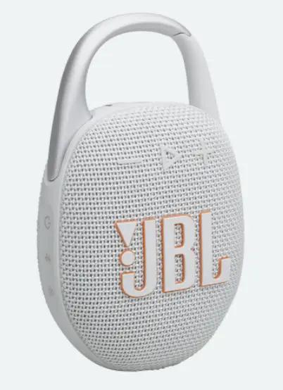 JBL Clip5 Bluetooth Speaker with Carabiner - White by BLUETOOTH SPEAKERS