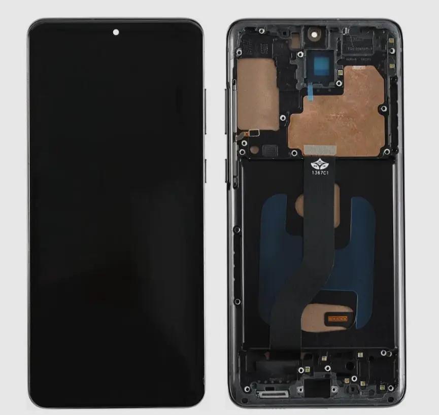 Samsung Galaxy S20 Plus 5G G986 LCD Screen Replacement with Digitizer Assembly [With Frame] [Without Front Camera] [Service Pack] [Black] by screens