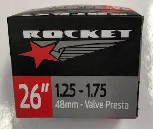 Rocket 26x1.25-1.75 48mm Presta Valve Tube by BIKE TUBES