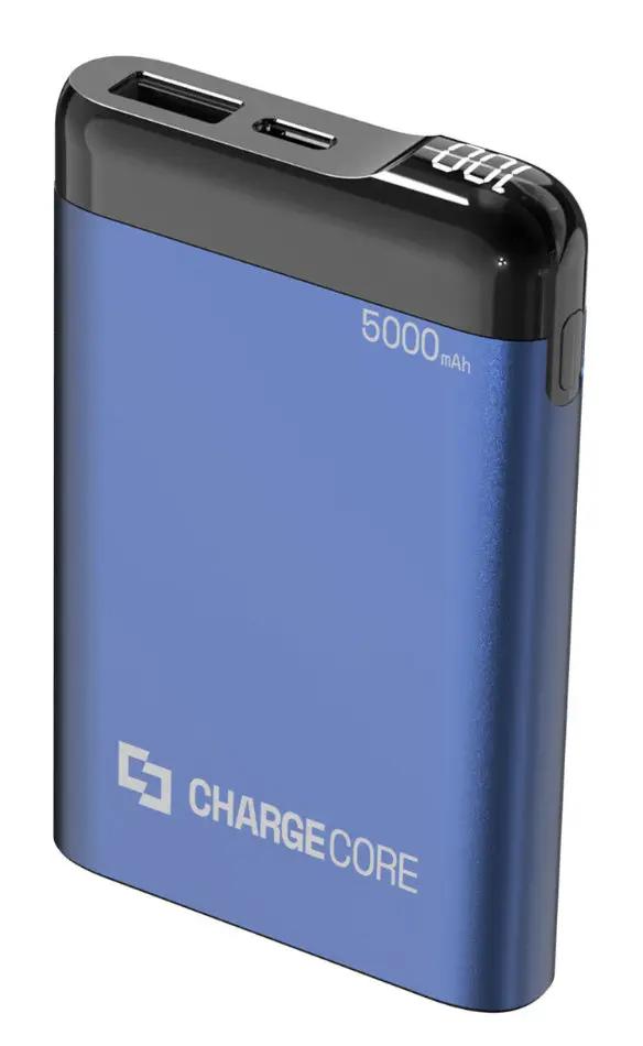 Laser 5,000mAh Powerbank with LED Power Indicator - Blue by POWER BANKS