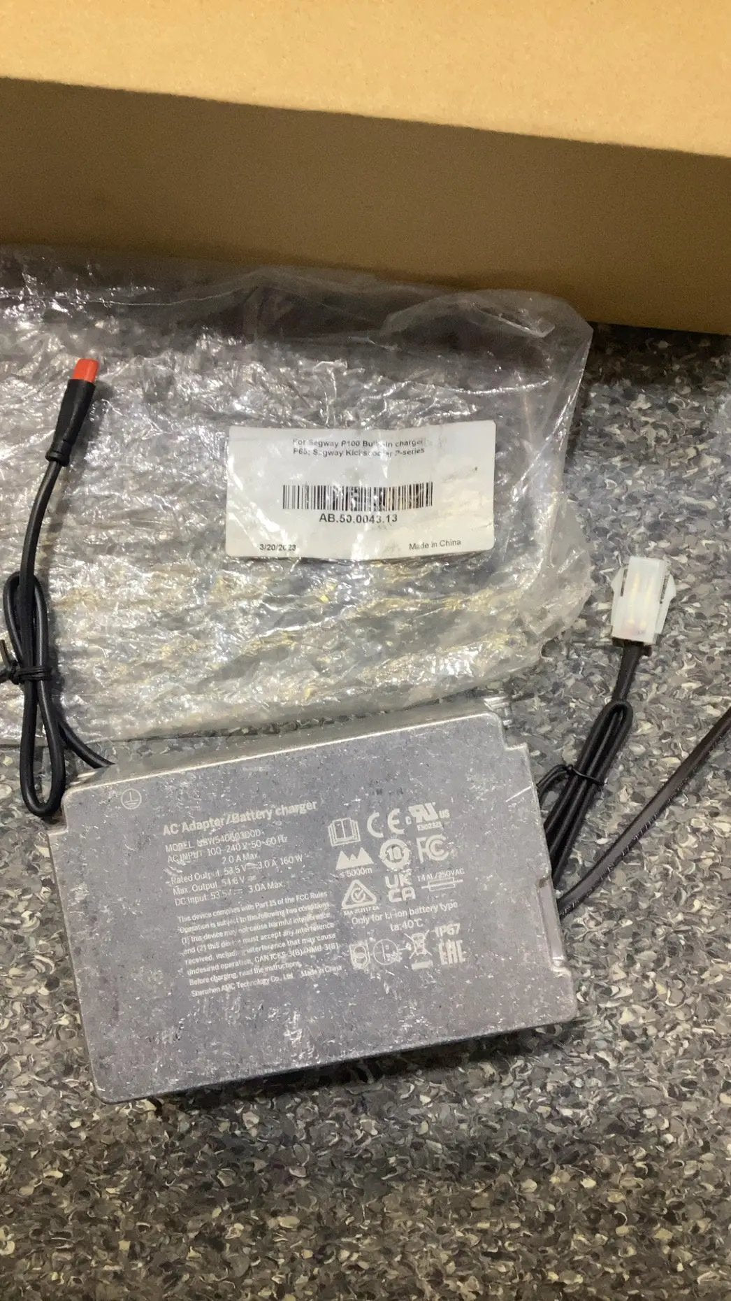 Build-in charger; P65; Segway Kickscooter P-series by SEGWAY NINEBOT PARTS