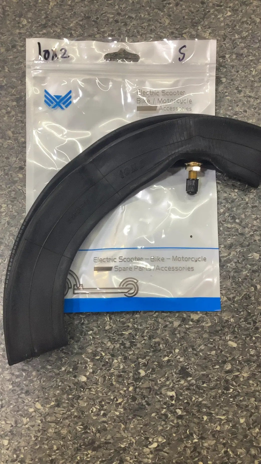 Escooter Tube 10x2 Straight valve by E-SCOOTER TUBES