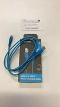 Comsol 1.2m USB-A to USB-C Cable Reinforced with Aramid Fibre - Blue by PHONE CABLES