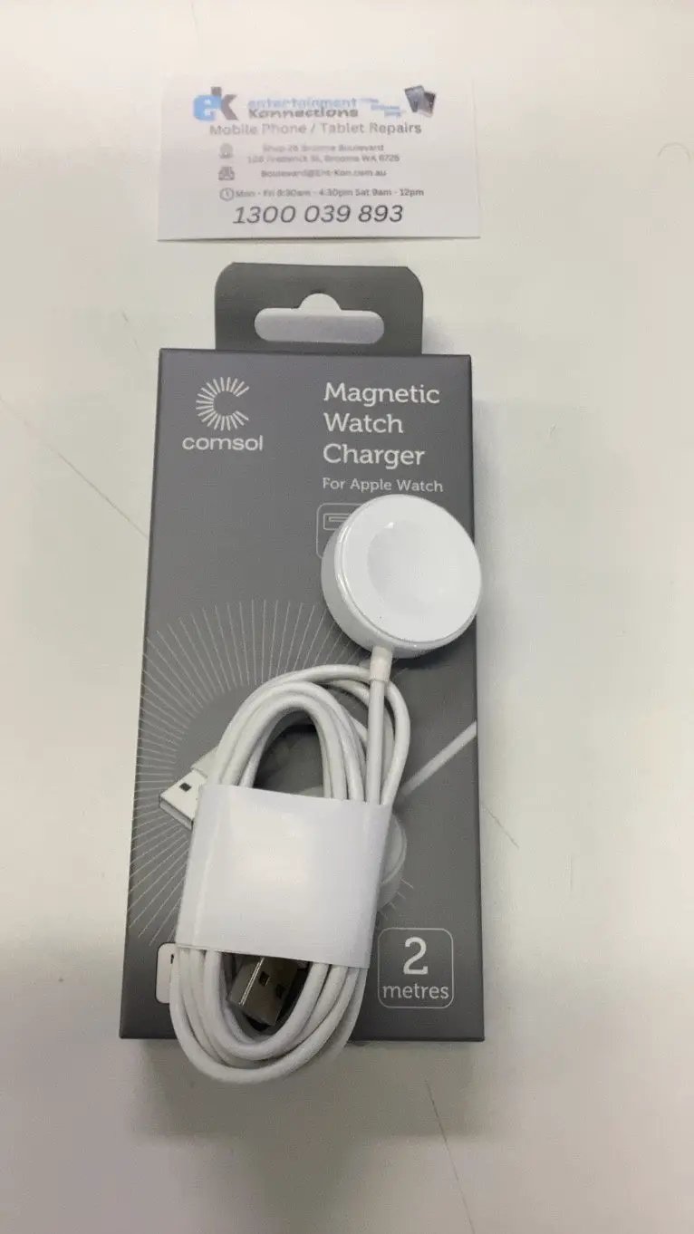 (EOL) Comsol 2m USB-A Magnetic Apple Watch Charger - White by WATCH CHARGER