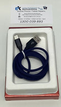 Techano USB-A to USB-C Ultraprecise Nylon Braided Cable 1M - Fancy Blue by PHONE CABLES