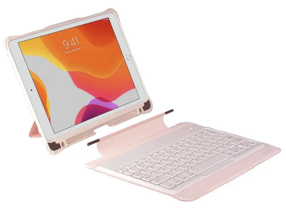 Laser Wireless Keyboard Case - iPad 10.2" Pink by IPAD/TABLET CASES