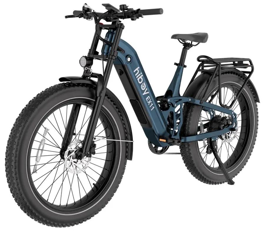 Hiboy EX11 Full Suspension Electric Bike - Navy Blue by ADULTS BIKES