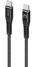 (EOL) Comsol 2m USB-C to USB-C Cable Reinforced with Aramid Fibre - Black by PHONE CABLES