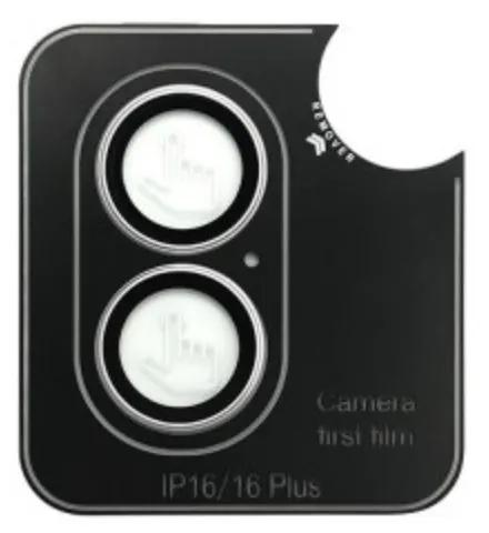 Kinglas Tempered Glass Ring Camera Lens Protector iPhone 16 / iPhone 16 Plus - Silver by CAMERA LENS