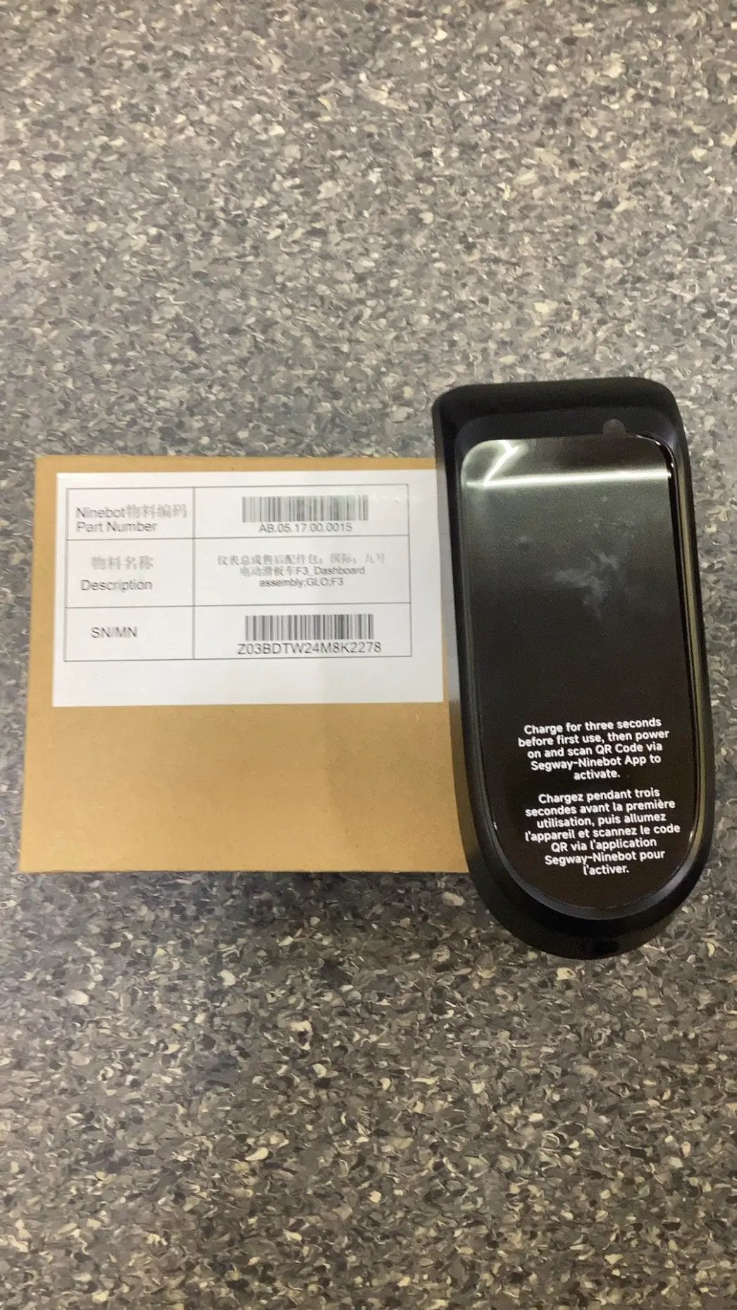 Dashboard assembly;GLO;F3 by SEGWAY NINEBOT PARTS