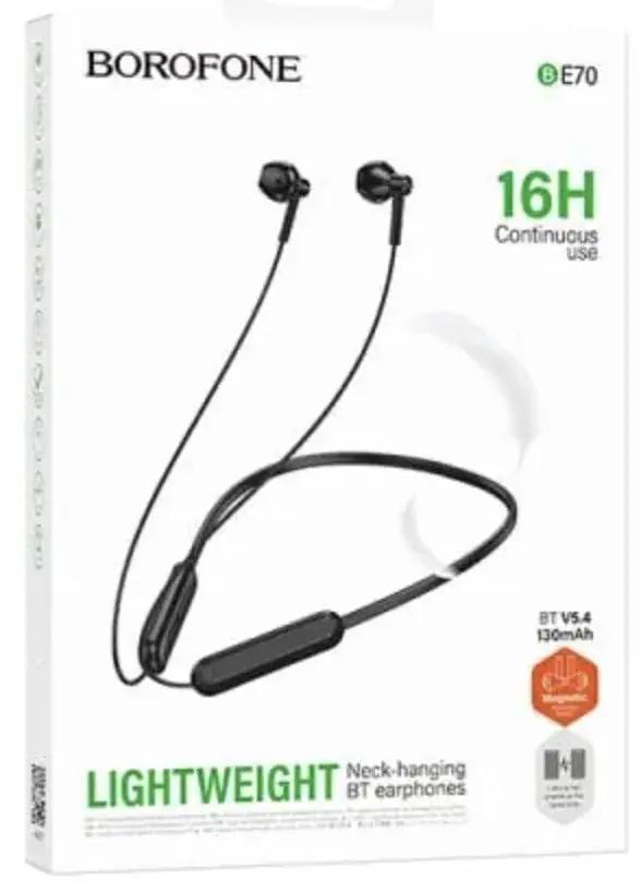 Borofone BE70 Lightweight Neck Hanging BT Earphones 130MaH BT V5.4 by HEADPHONES