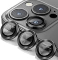 Kinglas Tempered Glass Ring Camera Lens Protector iPhone 15 Pro / iPhone 15 Pro Max - Graphite by CAMERA LENS