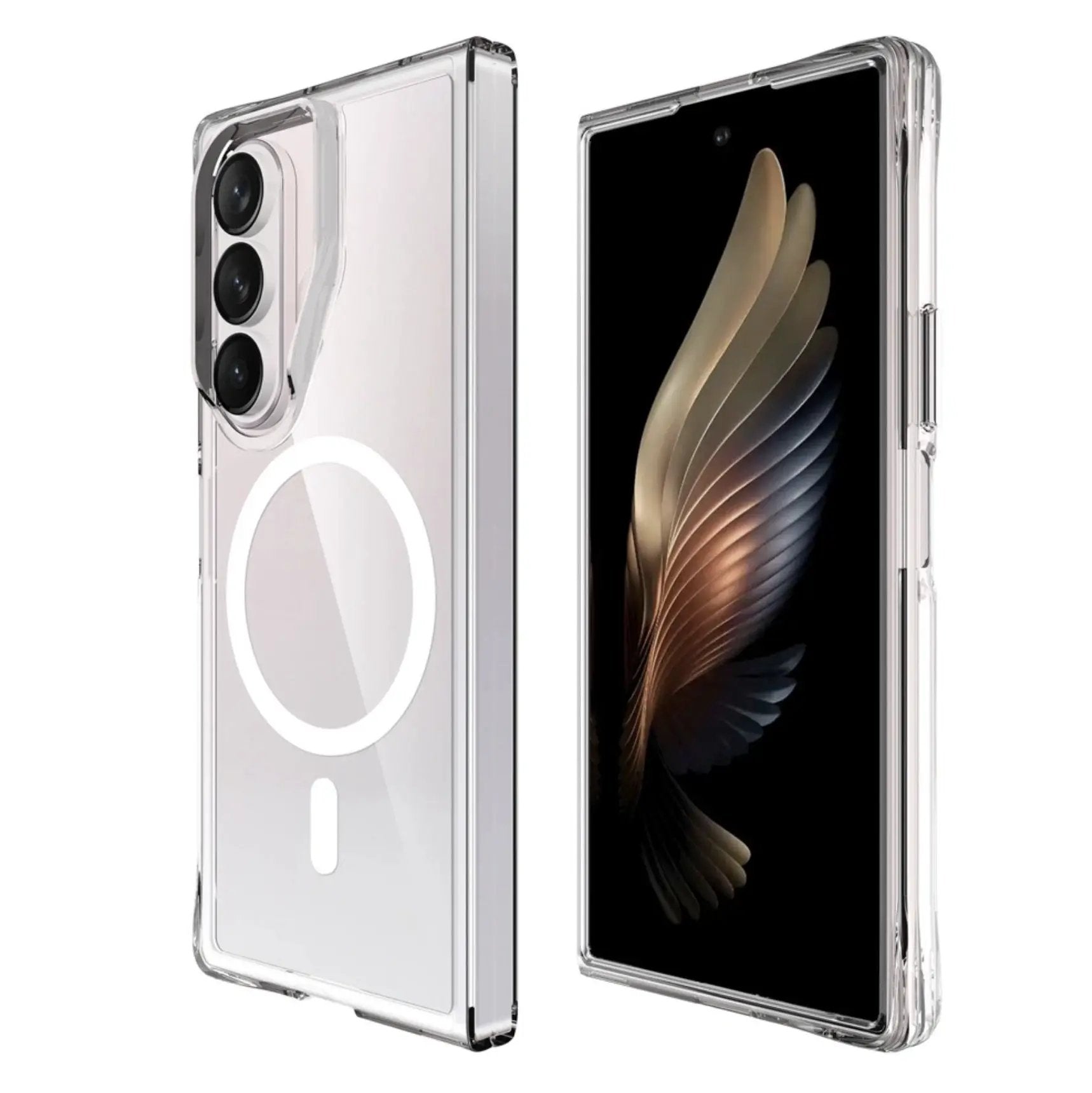 Crystal Clear Transparent Case With Magnetic Ring For Samsung Galaxy Z Flip 8 by Shopify
