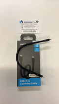 Comsol 25cm Silicone USB-C to Lightning Charge & Sync Cable - Black by PHONE CABLES