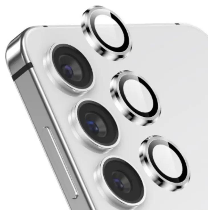 Kinglas Tempered Glass Ring Camera Lens Protector Samsung Galaxy S23 / Samsung Galaxy S23 Plus - Silver by CAMERA LENS