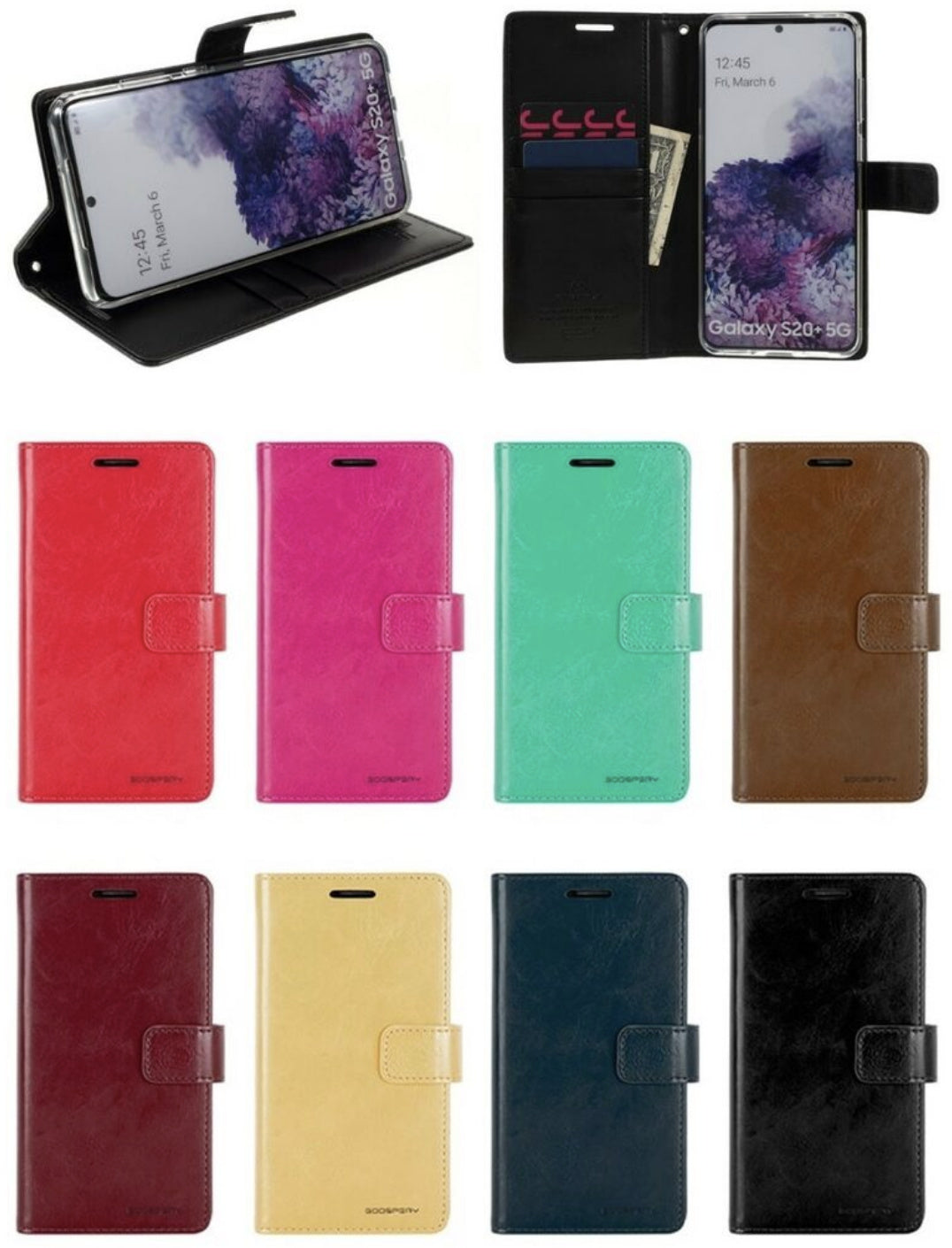 Mercury Goospery Blue Moon Wallet Case - Iphone 15 Pro by WALLET PHONE CASE
