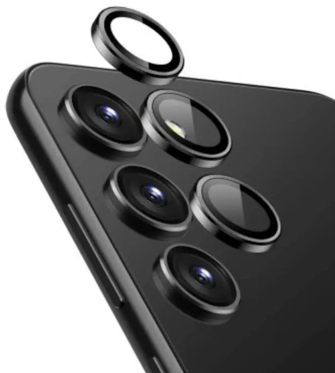 Kinglas Tempered Glass Ring Camera Lens Protector Samsung Galaxy S25 - Black by CAMERA LENS
