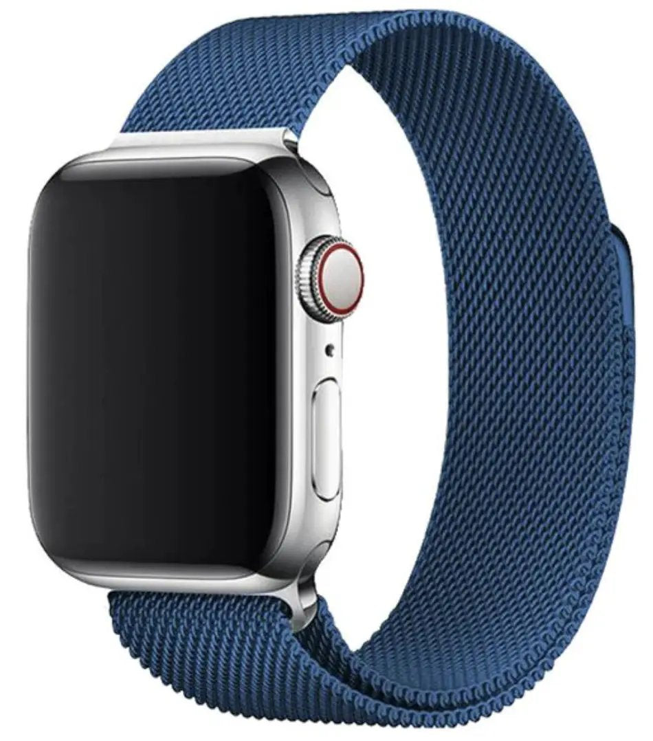 Apple Watch Milanese Stainless Steel Loop Watch Band 38mm/40mm/41mm (Series 1 - 10) - Blue by WATCH ACCESSORIES