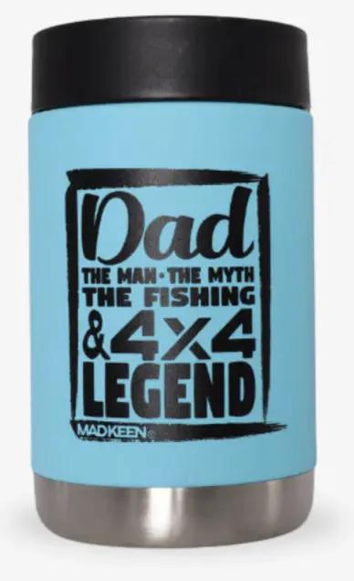 Madkeen Cracka Tinnie Dad The Myth 14oz - Blue by DRINKWARE