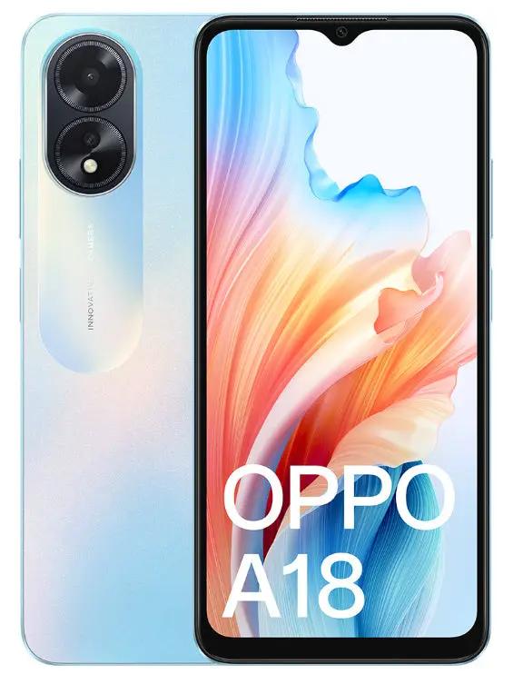 Refurbished Oppo A18 4G Dual Sim 128GB 6.56" Screen Glowing Blue by REFURBISHED PHONES