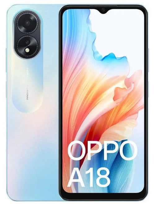 Refurbished Oppo A18 4G Dual Sim 128GB 6.56" Screen Glowing Blue by REFURBISHED PHONES