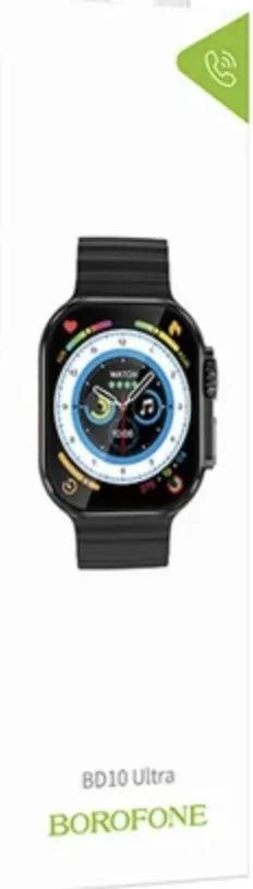 Borofone BD10 Ultra Answer/Make Calls 2 inch Bluetooth 5.3 Sports Smart Watch - Black by WATCHES
