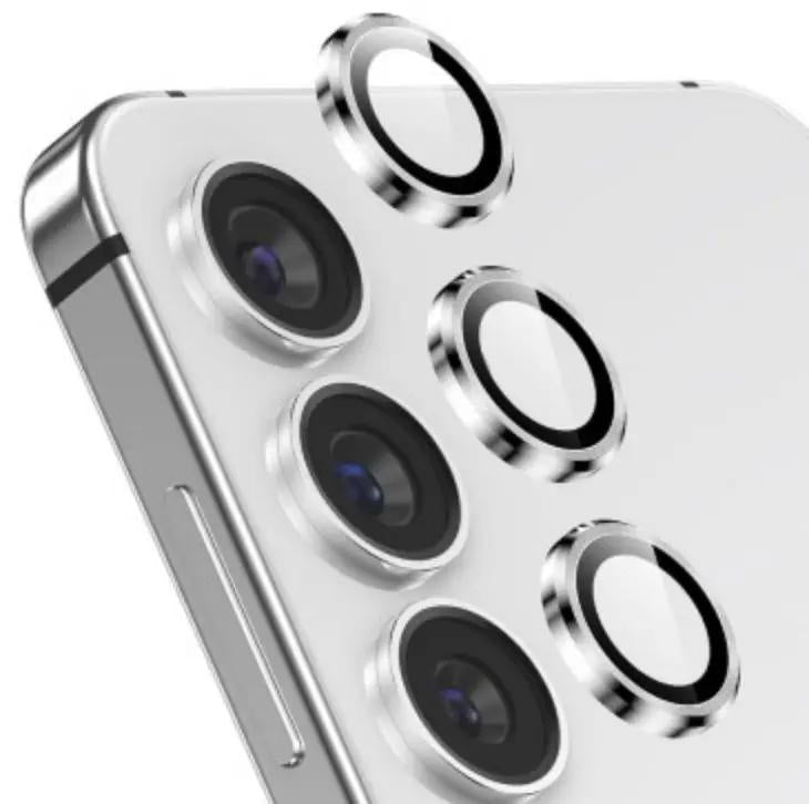 Kinglas Tempered Glass Ring Camera Lens Protector Samsung Galaxy S24 Plus - Silver by CAMERA LENS
