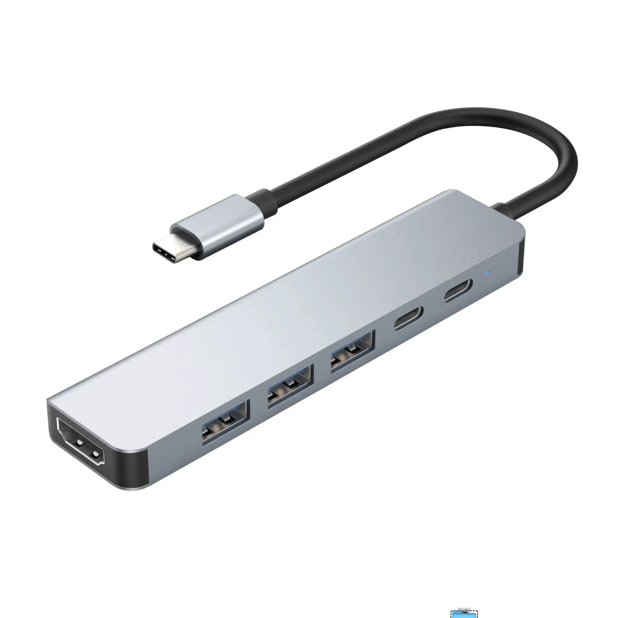 Laser USB-C 6-in-1 Multi-Port Hub with 4K HDMI and 100W PD Charging for Laptops by ADAPTERS