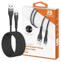 PowerBoost USB-A to Lightning Nylon Braided Charge & Sync Cable 1.2m Black by PHONE CABLES