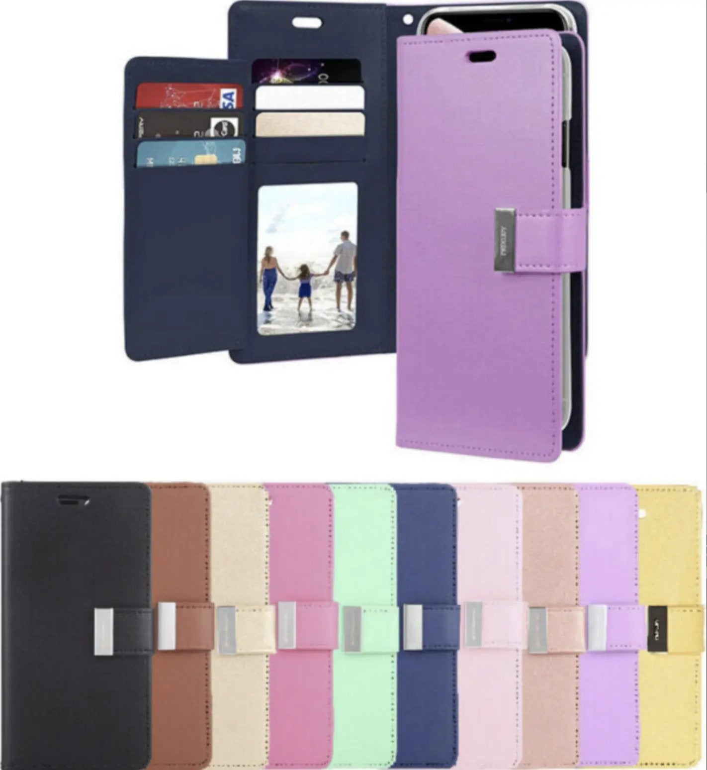 Mercury Goospery Rich Wallet Case - Iphone 15 Plus by WALLET PHONE CASE