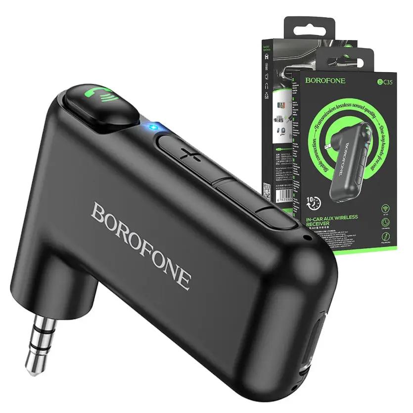 Borofone BC35 3.5mm Car Aux Bluetooth Car Receiver for Handsfree Audio by PHONE HOLDERS