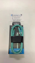 Comsol 1.2m USB-C to USB-C Soft Silicone & Fabric Charge & Sync Cable Green by PHONE CABLES