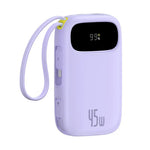 Baseus EnerFill FC31 Digital Display Power Bank with 2 Built-in Cables 10,000mAh 45W by POWER BANKS