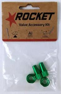 Rocket Valve Accessory Kit - Green by BIKE ACCESSORIES