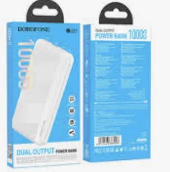 BOROFONE (BJ27) 10000mAh Charging 4 Ports (2 USB + 1 Type +1 Micro USB) Portable Power Bank - White by POWER BANKS