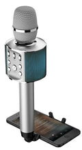Laser Wireless Karaoke Microphone with 5w Built-In Speaker & LED Lights - Silver by BLUETOOTH SPEAKERS