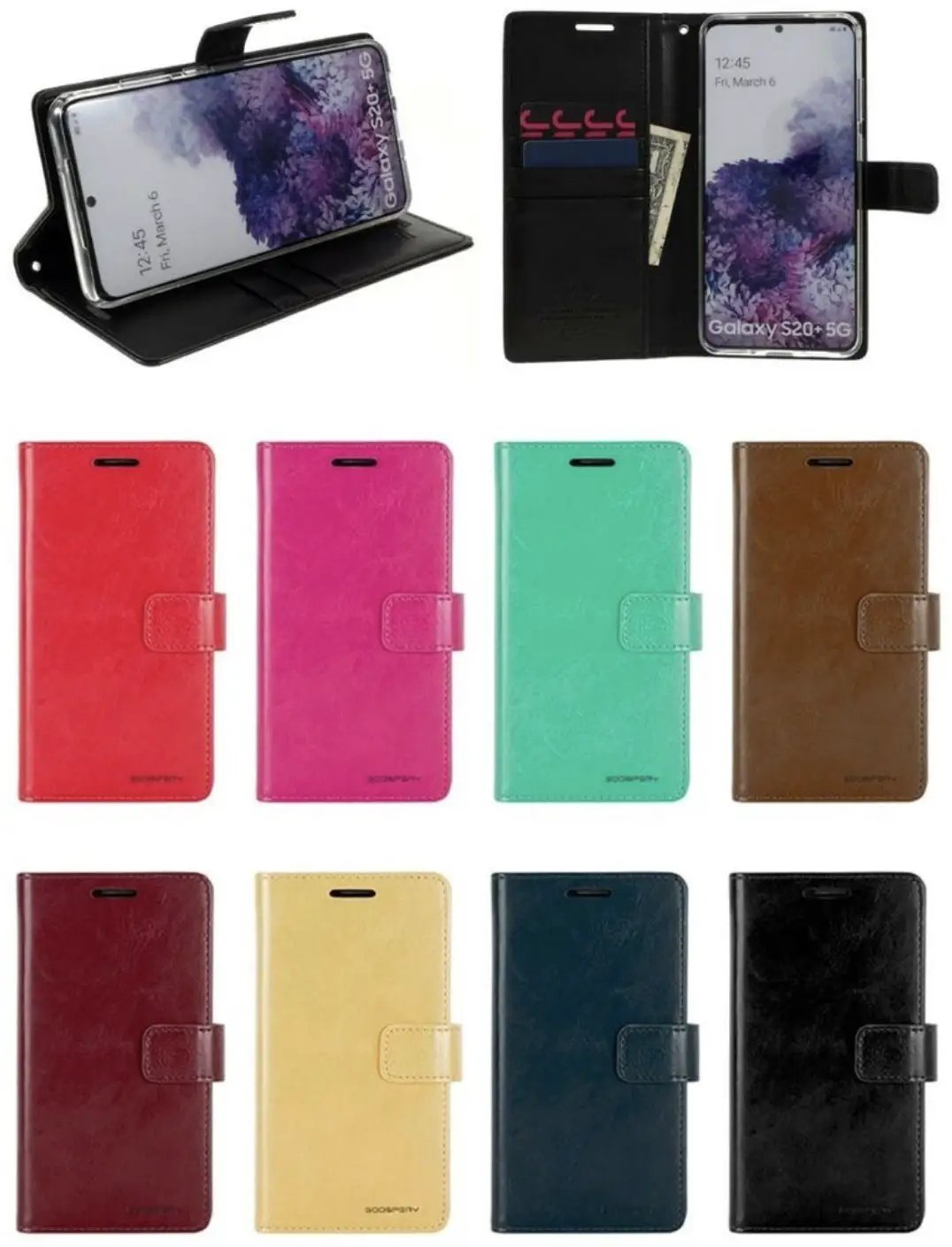 Mercury Goospery Blue Moon Wallet Case - Samsung Galaxy A54 5G by WALLET PHONE CASE