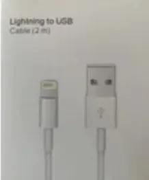 Apple USB-A to Lightning Cable 2m (Original) by PHONE CABLES