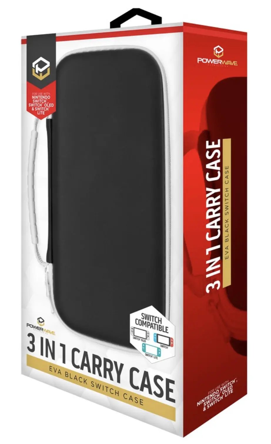 Powerwave Nintendo Switch 3-in-1 Carry Case - Black by Accessories