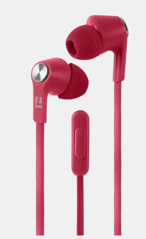 LIQUID EARS MUSIC & CALLS Wired Earphones - RED by HEADPHONES
