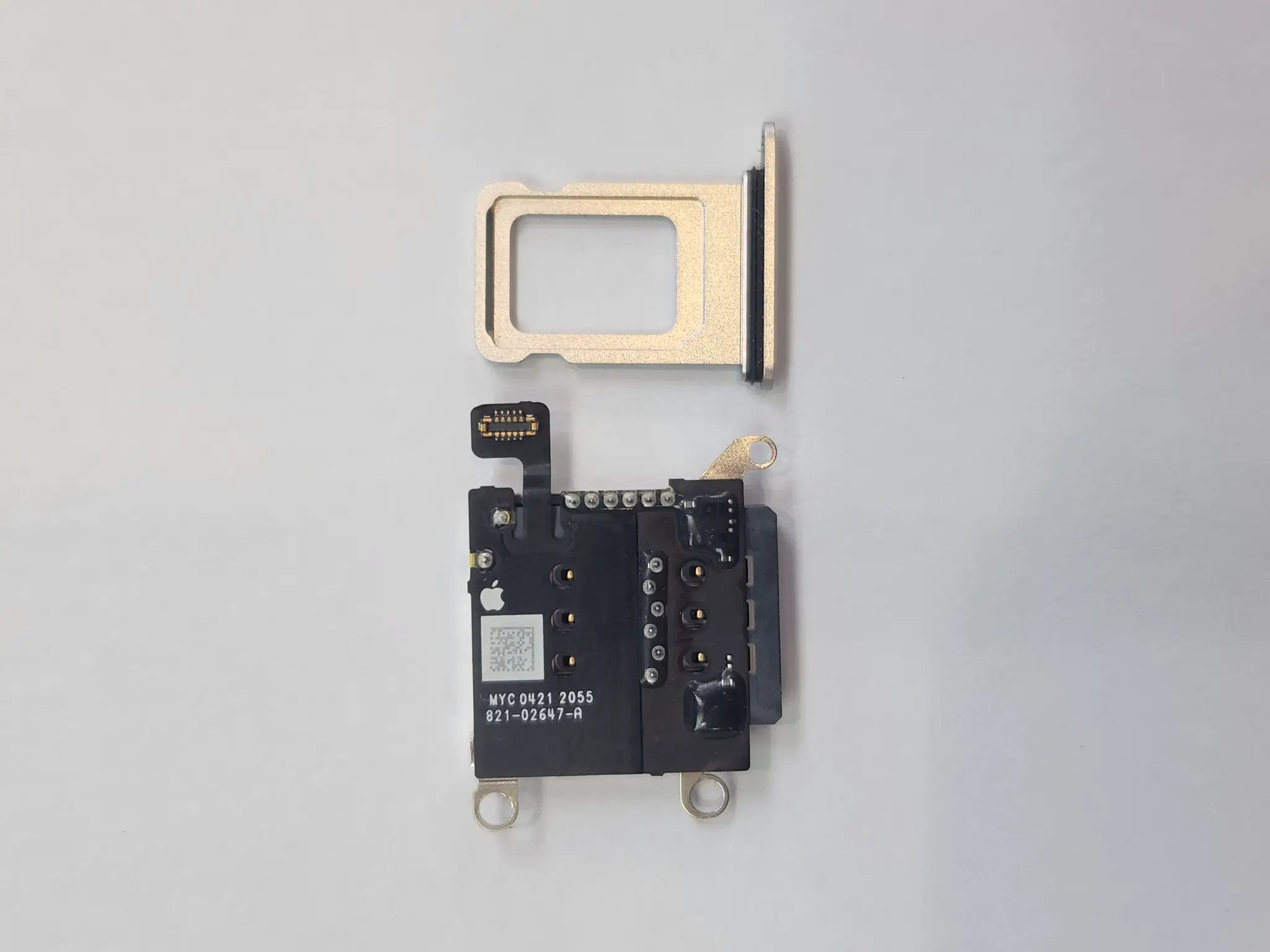 iPhone 12 Sim Card Tray and Reader Holder Slot Silver - OEM Pulled by PULLED PARTS