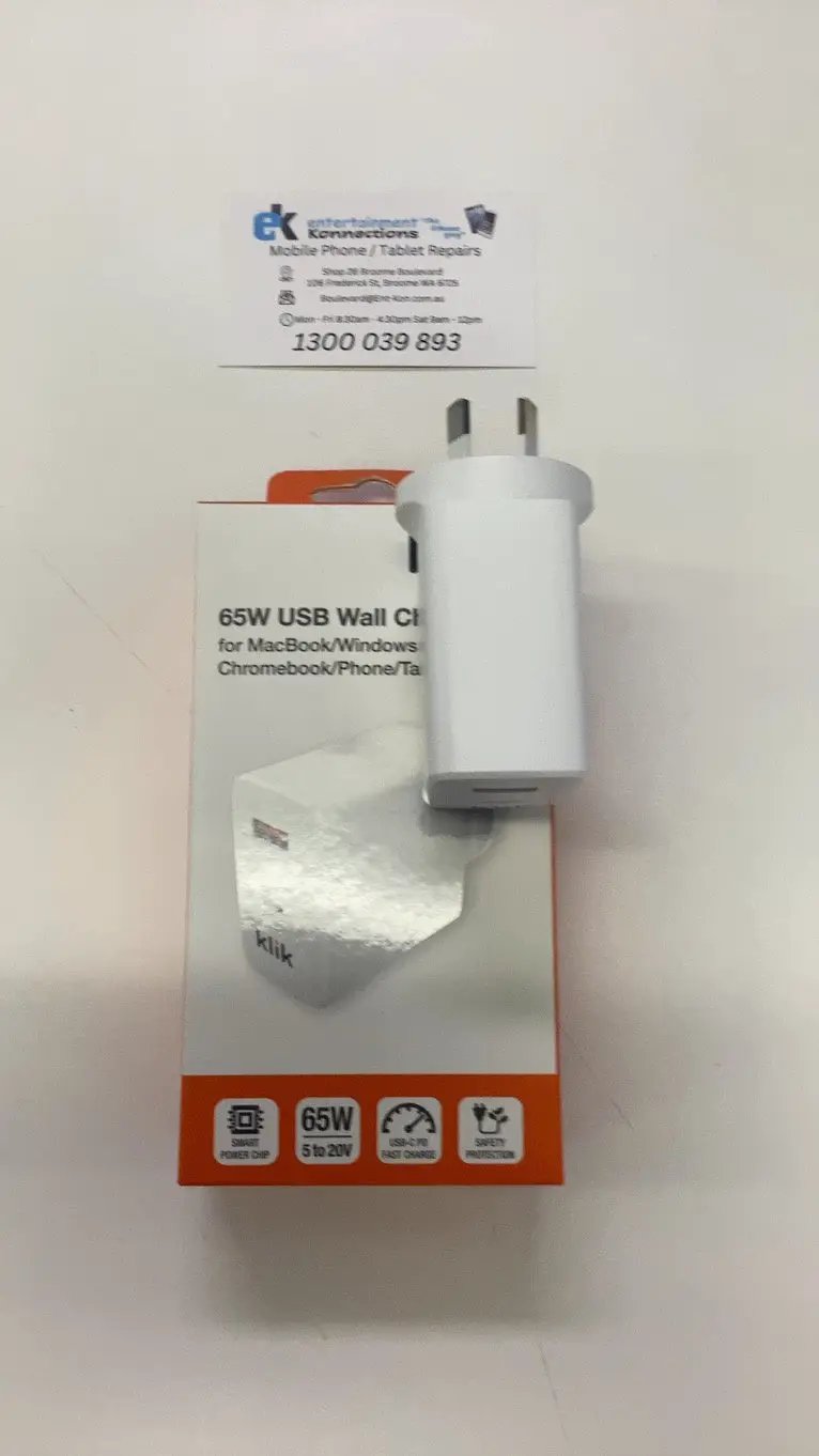 (EOL) Comsol (Klik) Dual USB-A & USB-C Wall Charger 65W - White by PHONE CHARGING